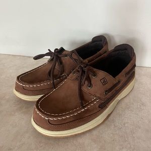 New Sperry Lanyard cigar brown boys 3M